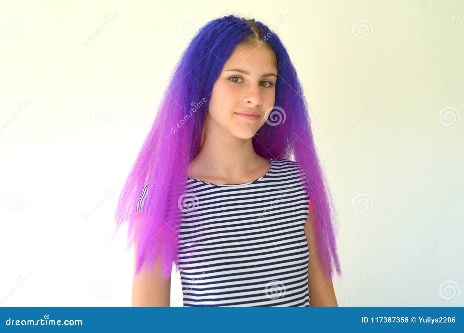 blue ombre kanekalon hair