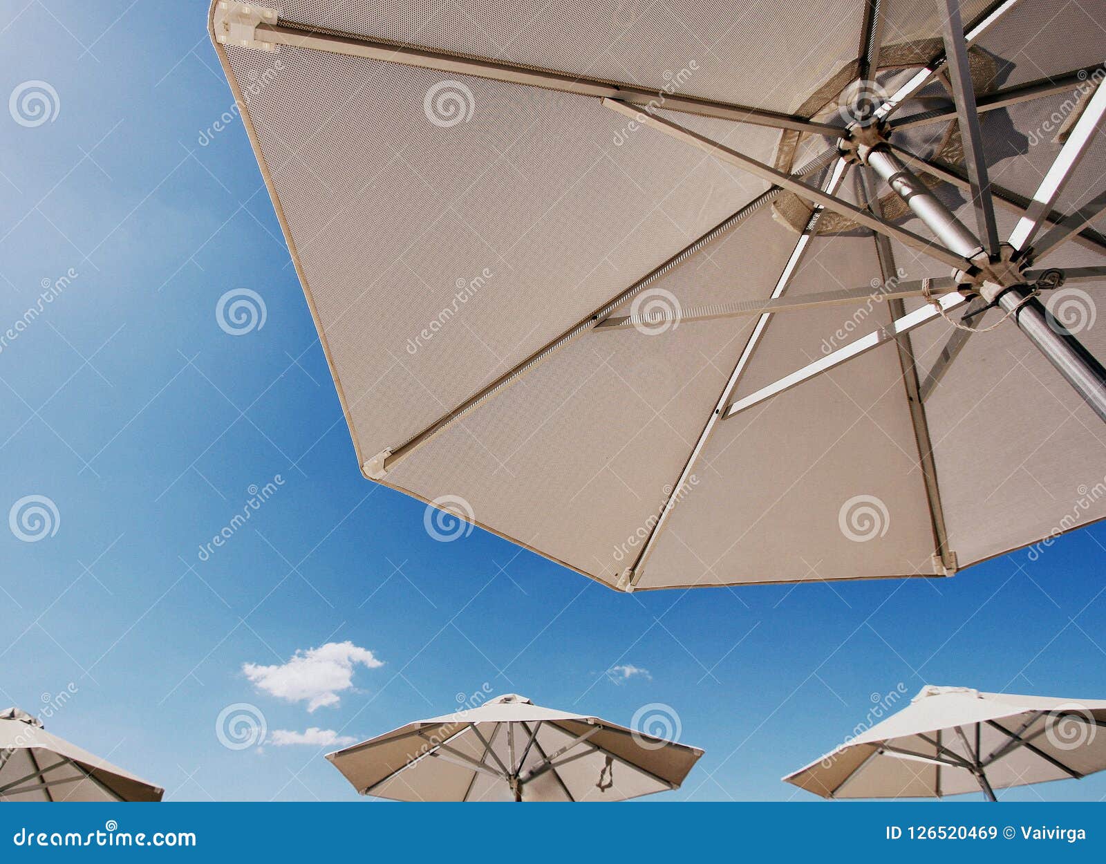 Bright Sun Umbrellas on the Beach Stock Image Image of getaway, dream