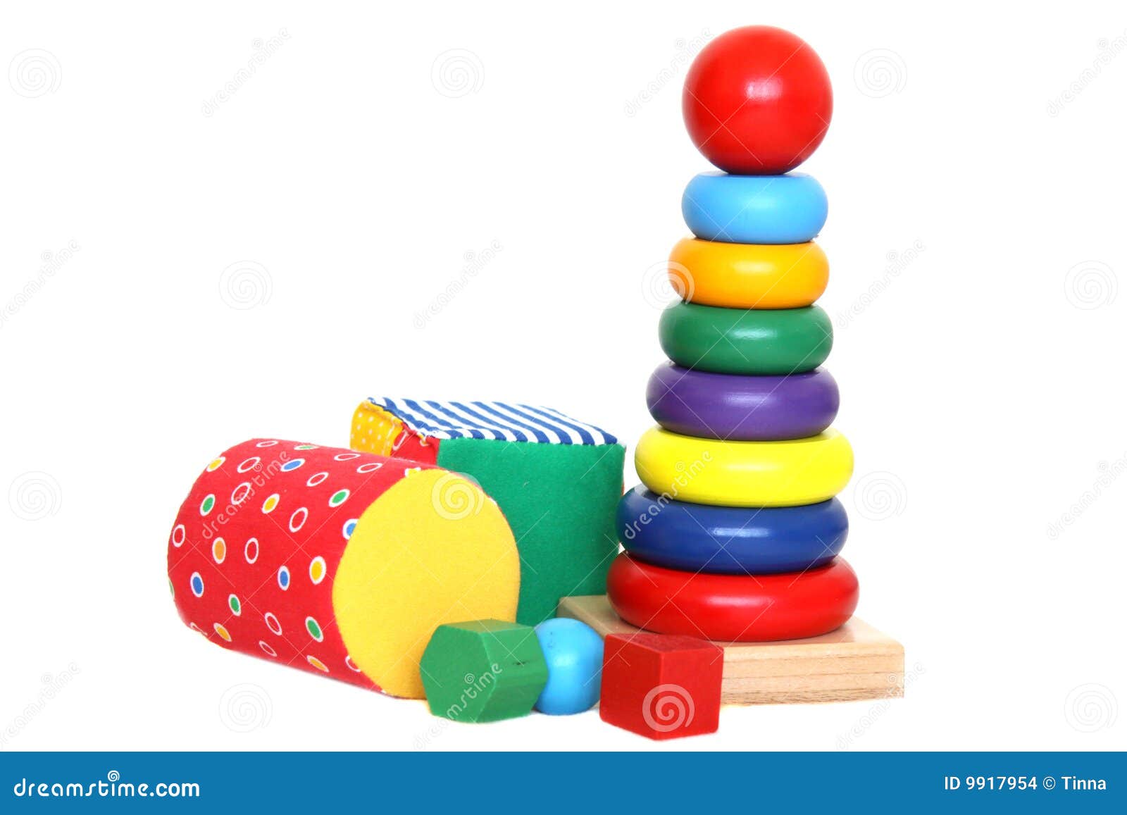 Bright toys. Multicolored toys isolated on white