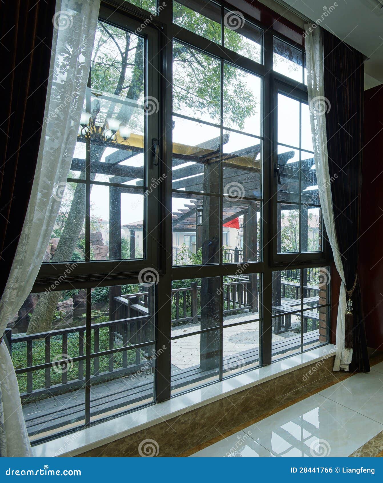 Bright windows stock photo. Image of living, furniture 28441766