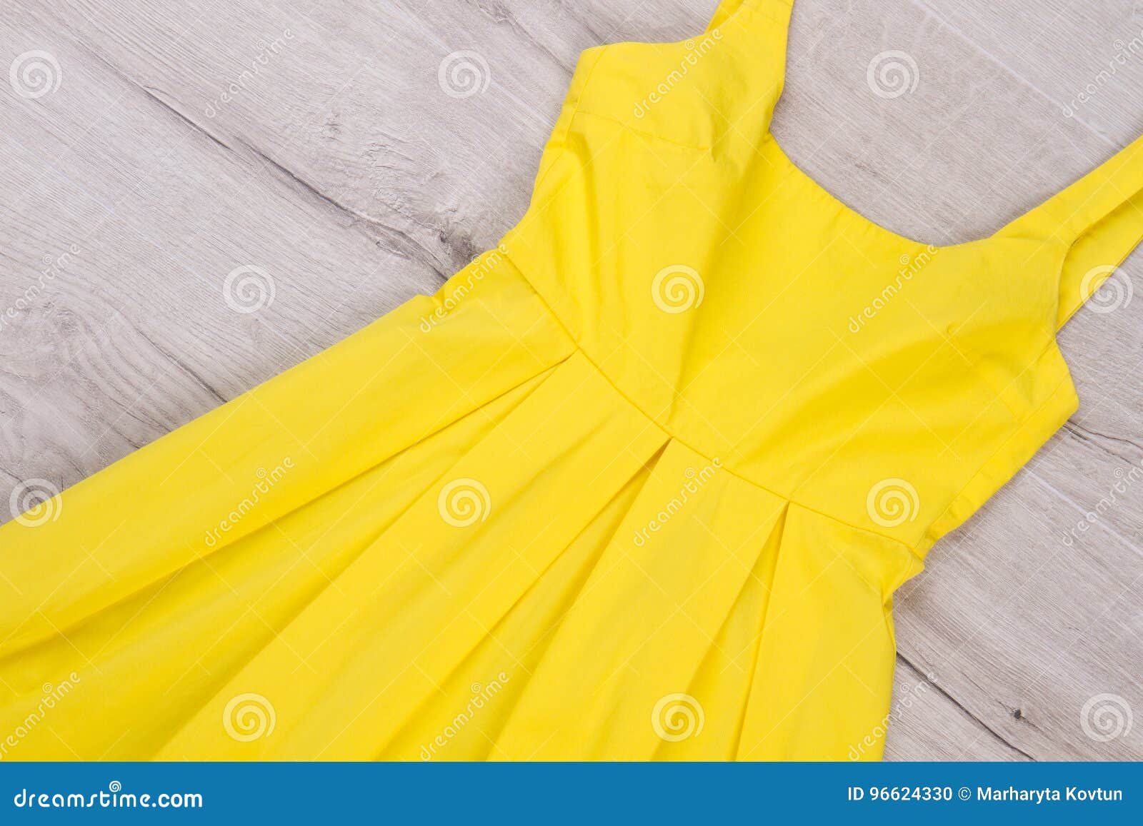 Bright Yellow Dress for Summer. Stock Photo - Image of costume, girl ...