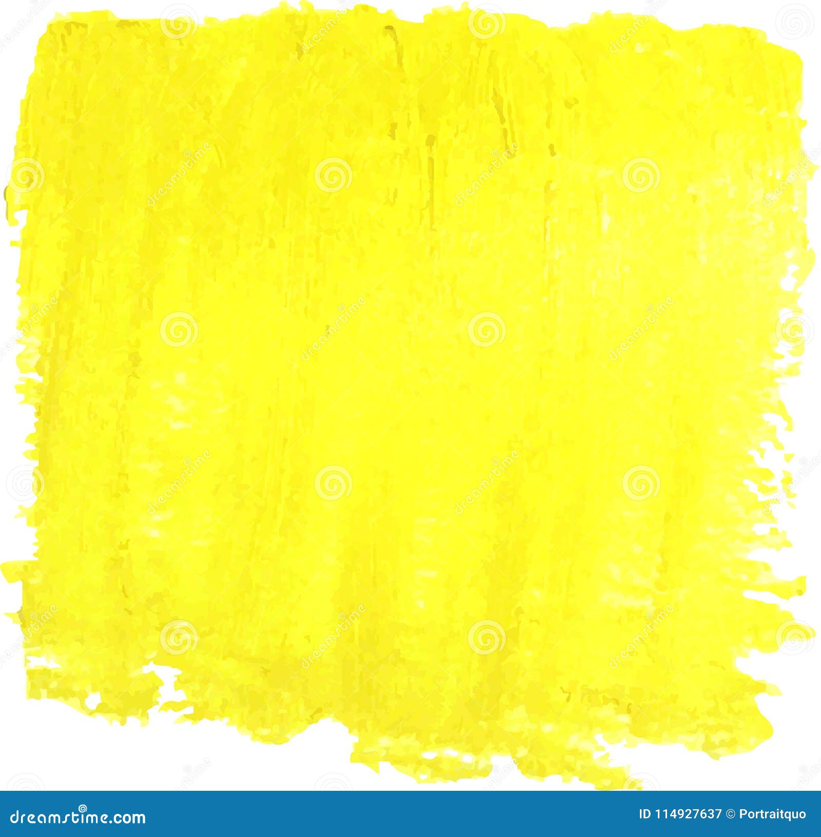 A Bright Yellow Oil Paint Vector Spot on a White Background Stock