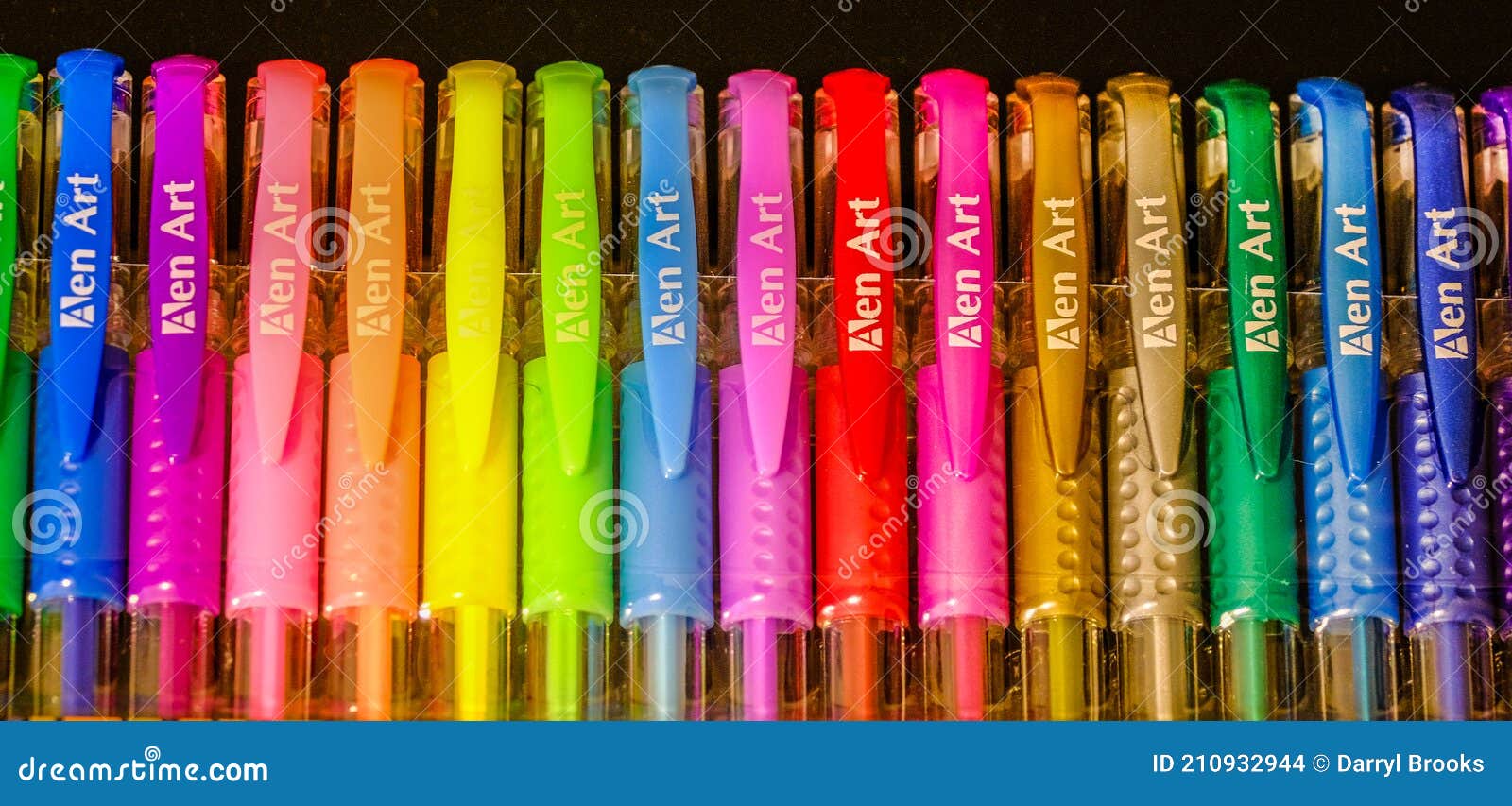 Brightly Colored Aen Art Pens Editorial Stock Image - Image of package,  school: 210932944