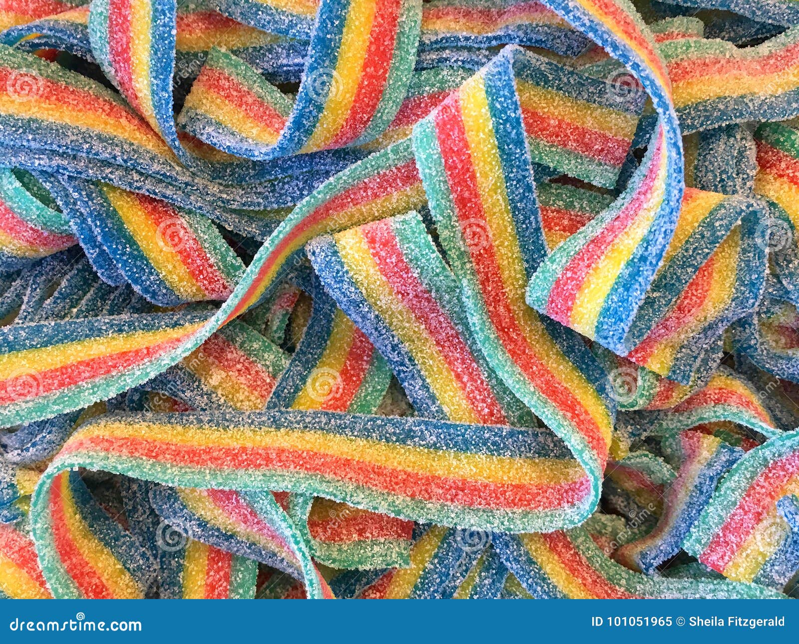 Rainbow Fruit Roll Candy Close Up Stock Image - Image of covered, multicolored: 101051965
