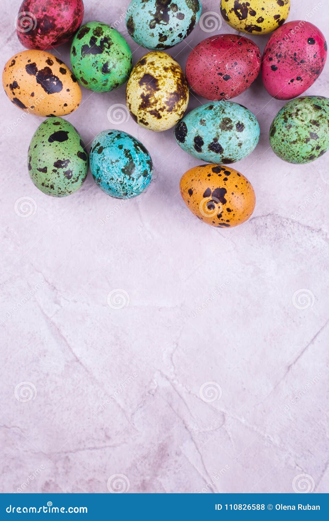Brightly Painted Quail Eggs Stock Photo Image of brightly, decorate