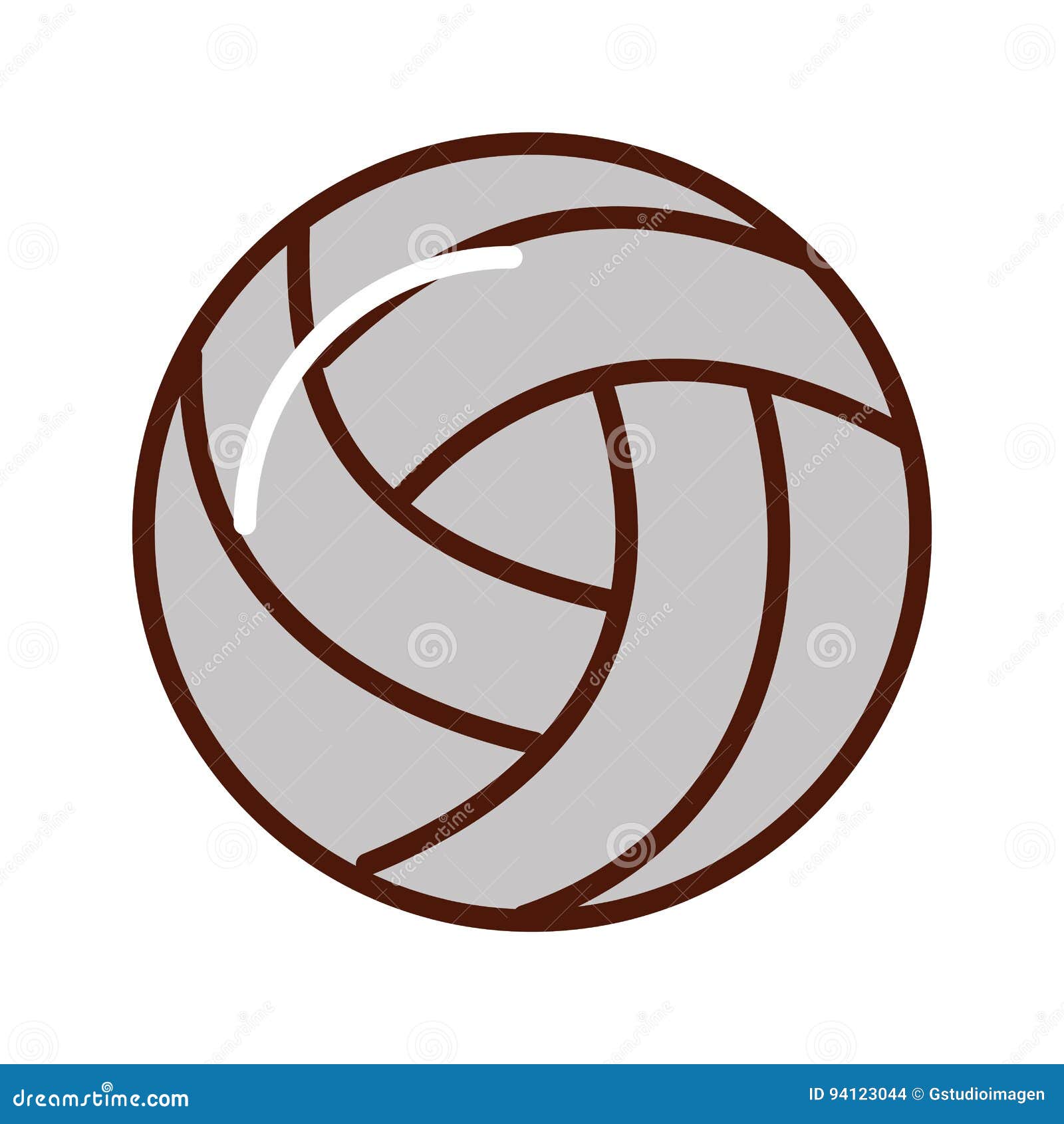 Brightly Volley Ball Cartoon Stock Vector - Illustration of round ...