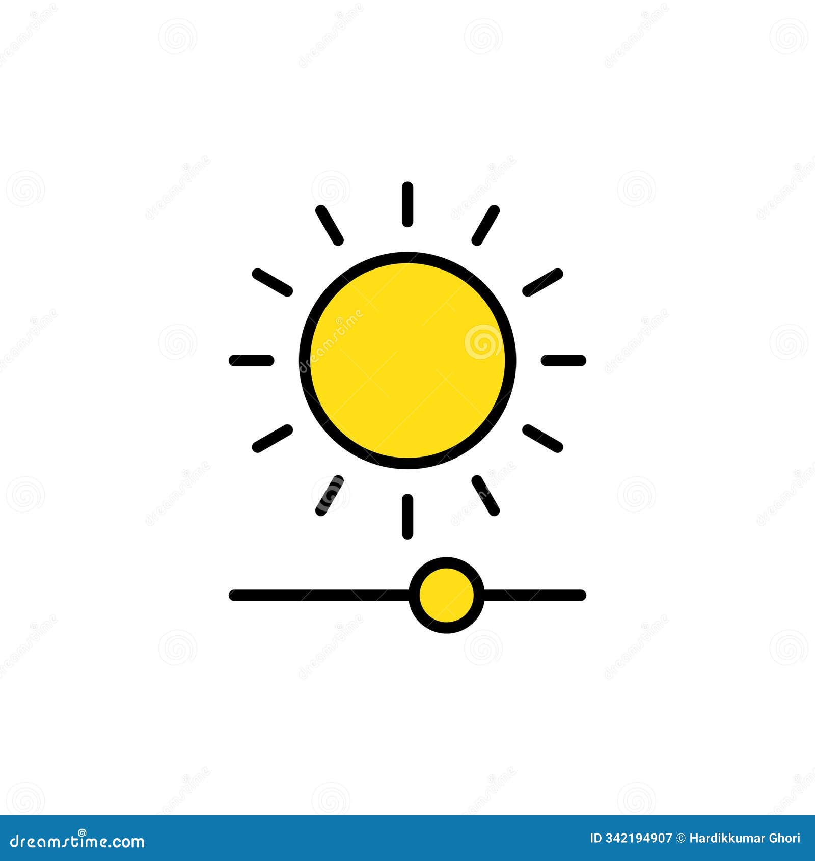 Brightness Vector Icon Isolated on White Background Stock Illustration ...