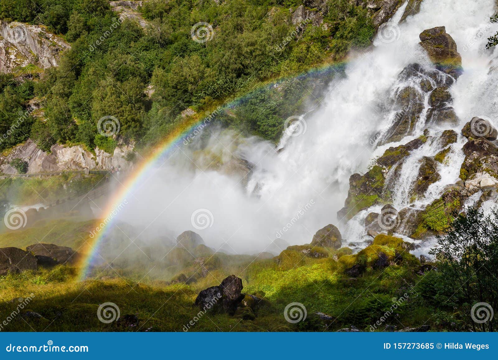 briksdal waterfall in norway