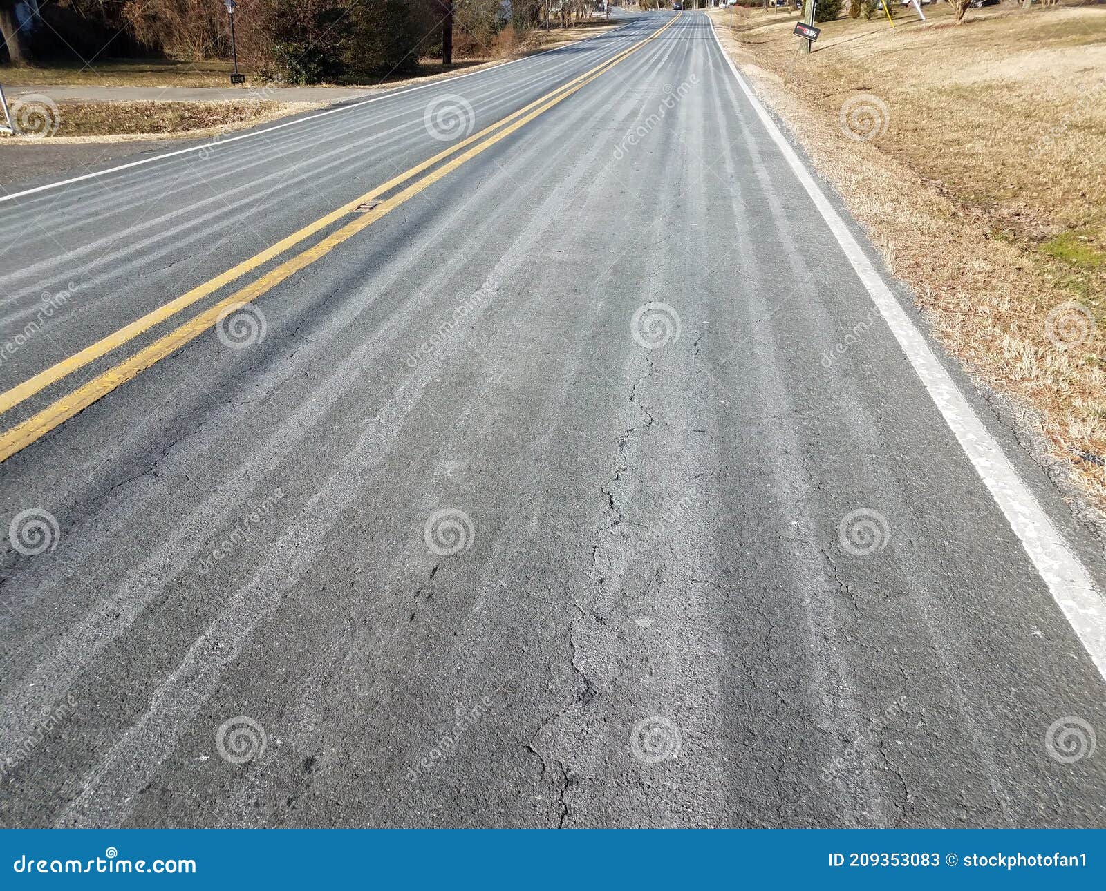 Brine or Salt on a Road or Street in Winter Stock Image Image of