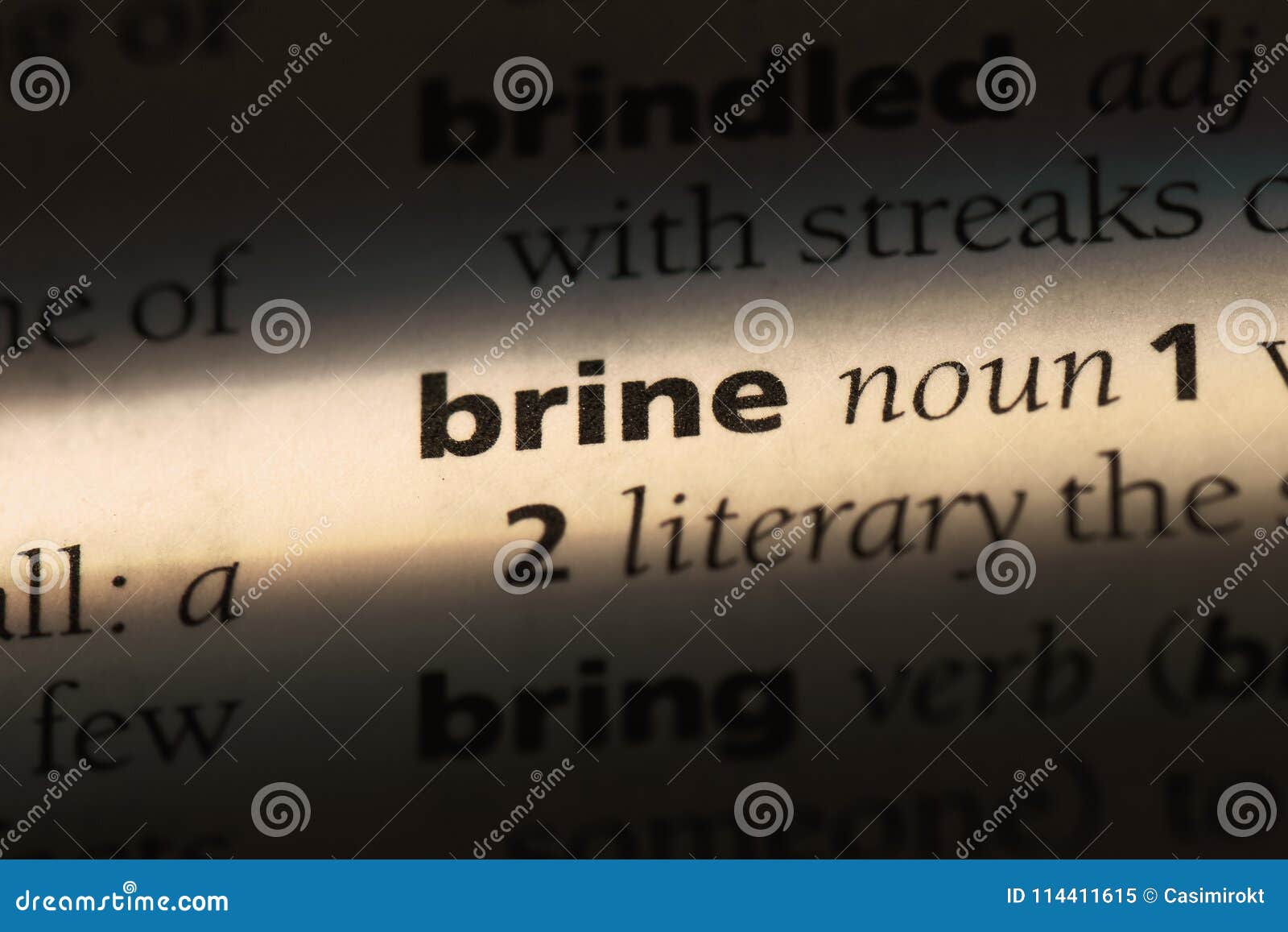 Brine stock image. Image of paper, book, text, dictionary 114411615