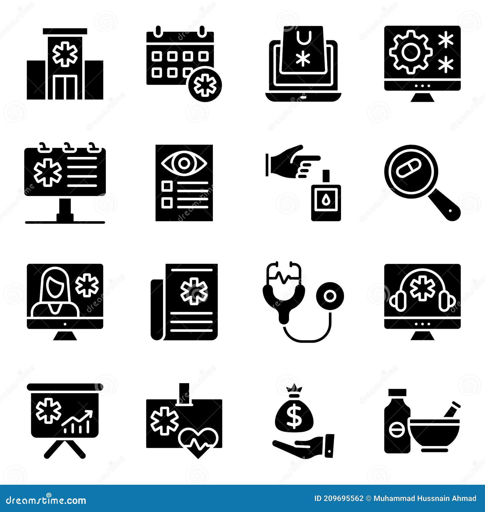 pack of medication solid icons