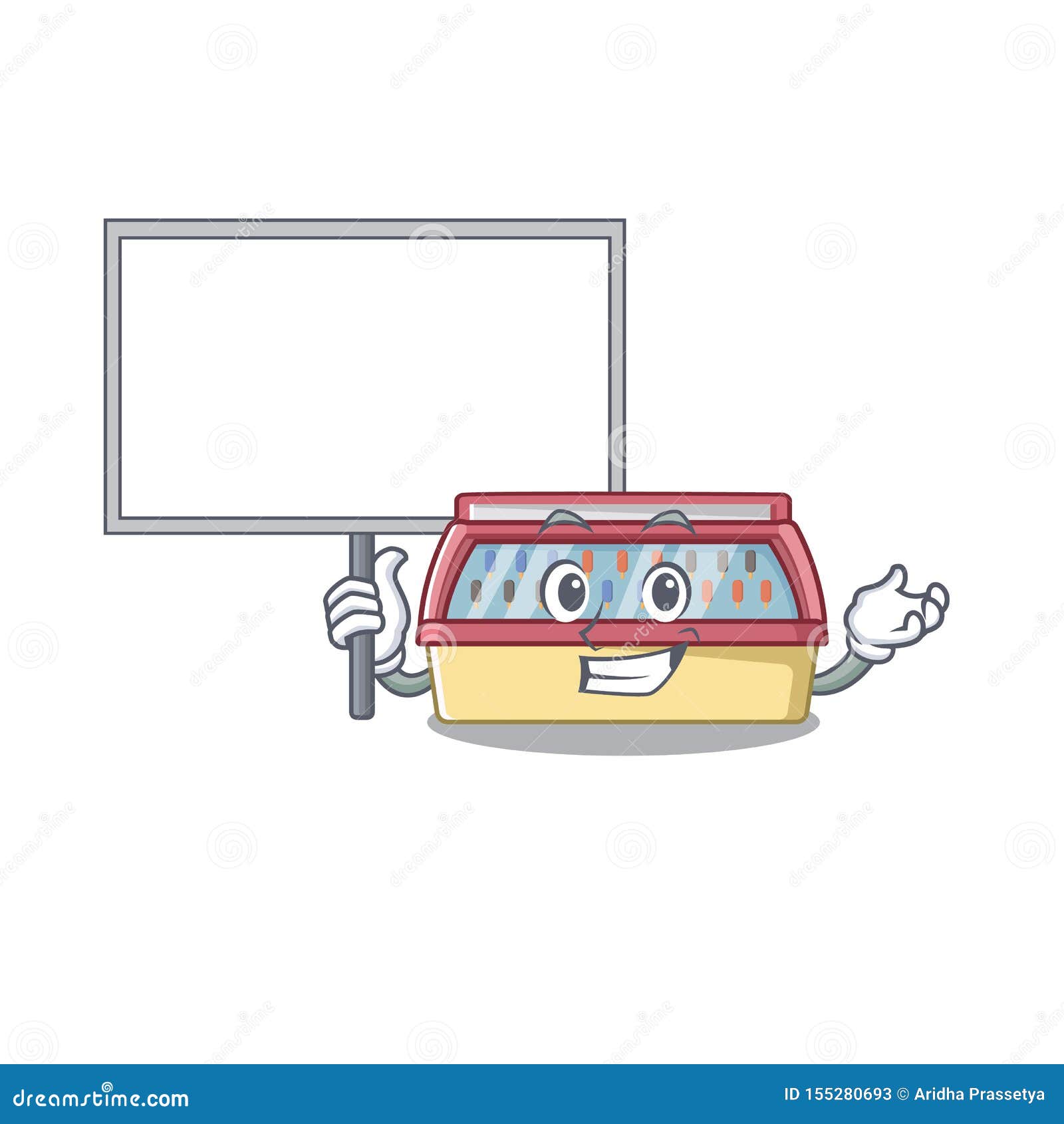 Download Bring Board Ice Cream Freezer Isolated The Mascot Stock Vector - Illustration of display, mockup ...
