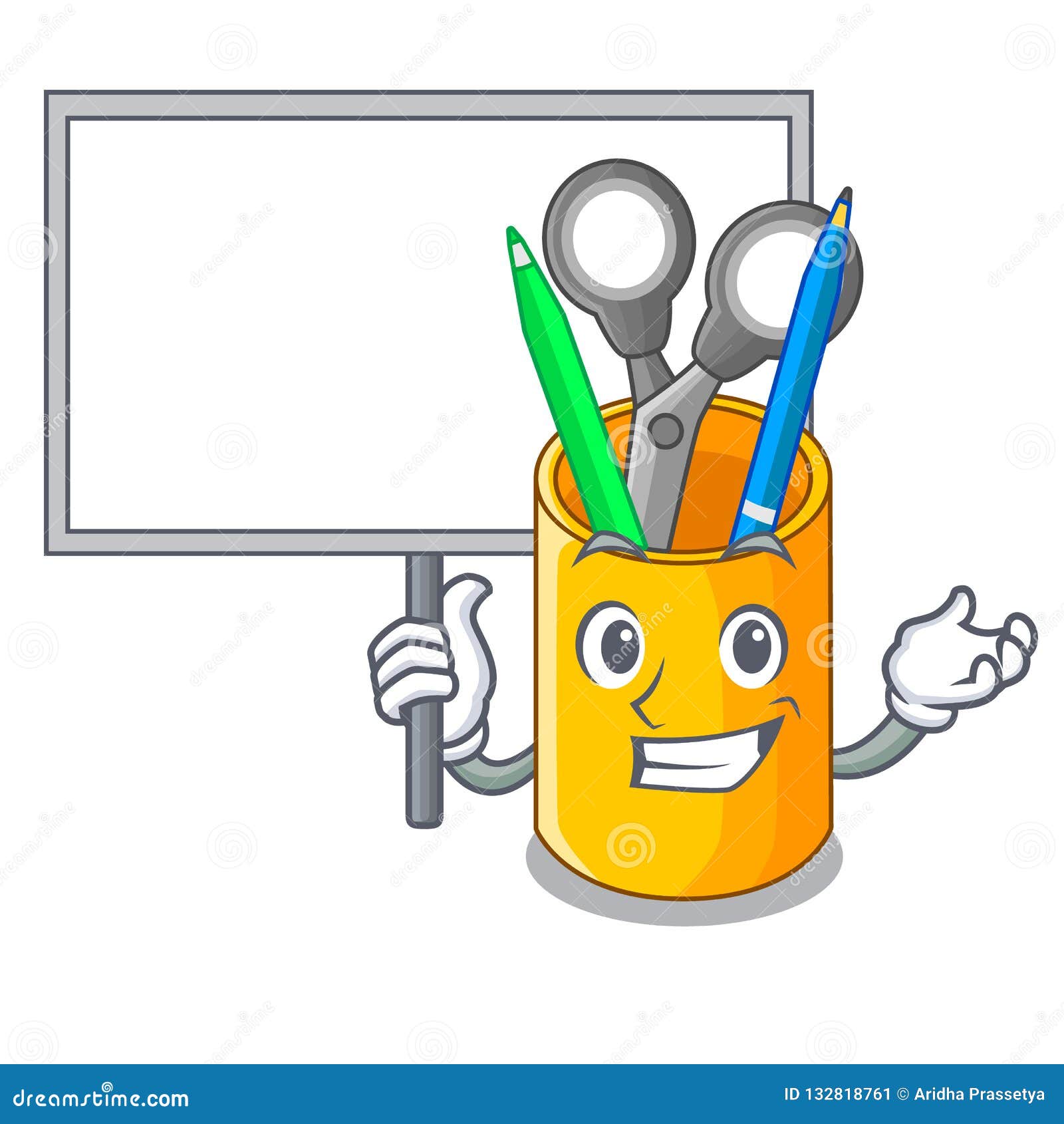 Bring Board Organizer Desktop Top View with Cartoon Stock Vector -  Illustration of object, desktop: 132818761