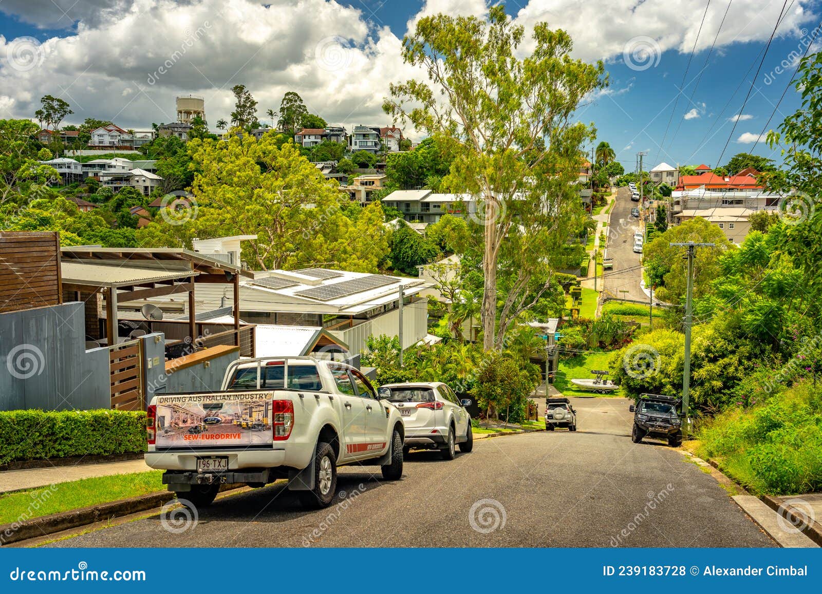 Brisbane, Australia Hilly Suburb of Paddington Editorial Stock Photo Image of real