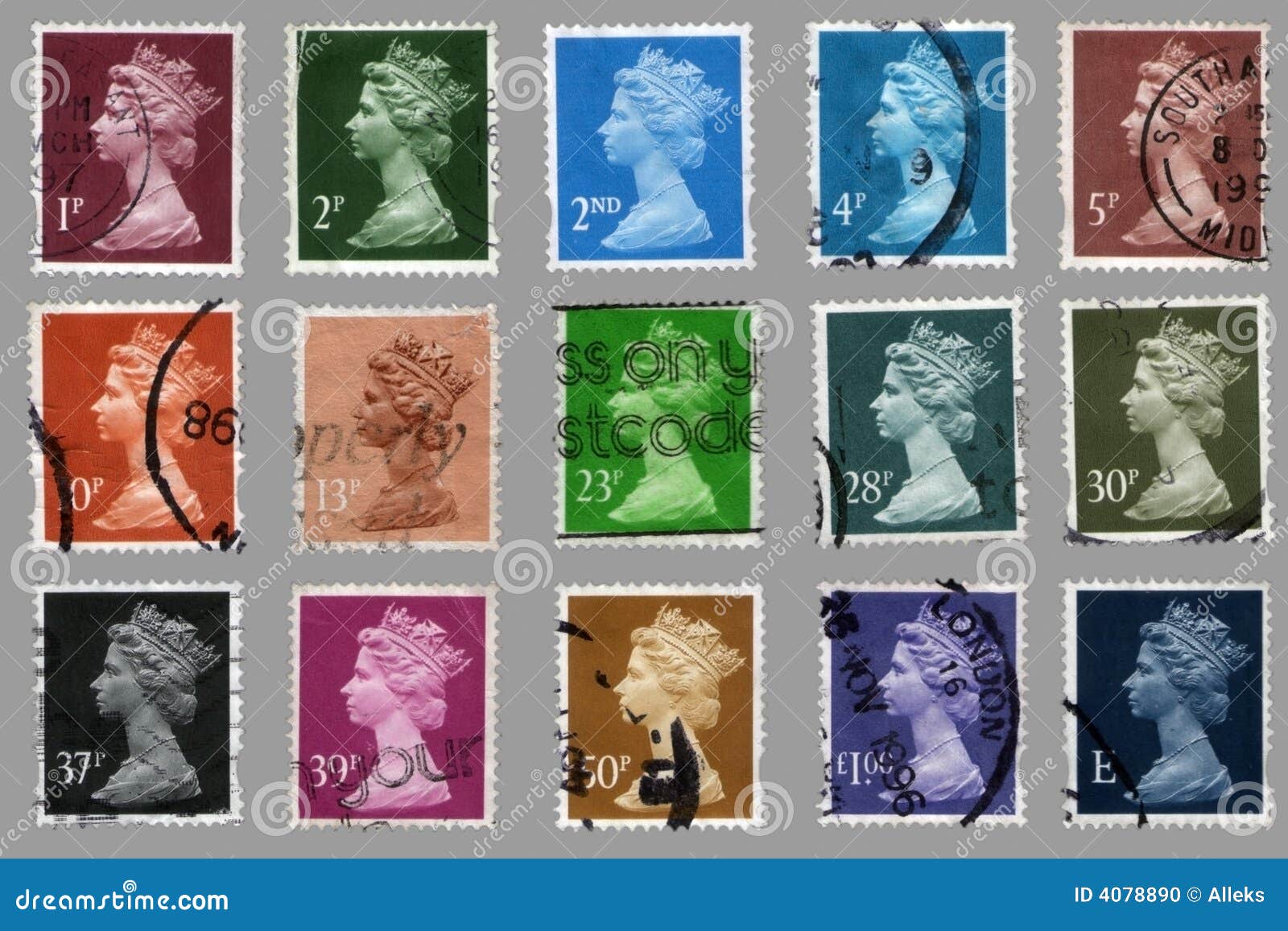 Britische Briefmarken Redaktionelles Bild Bild Von Briefmarken