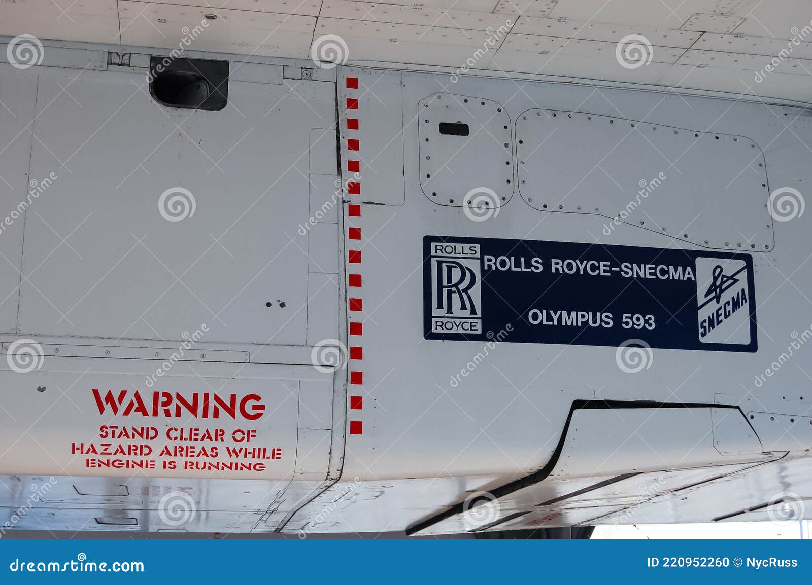 British Airways Concorde Rolls-Royce/Snecma Olympus 593 engines on display at the Intrepid Sea, Air and Space museum