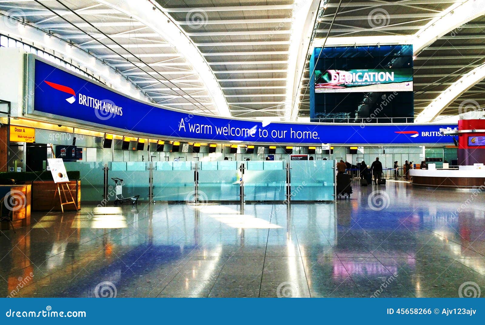 British Airways Desk At Heathrow Terminal 5 Editorial Photo