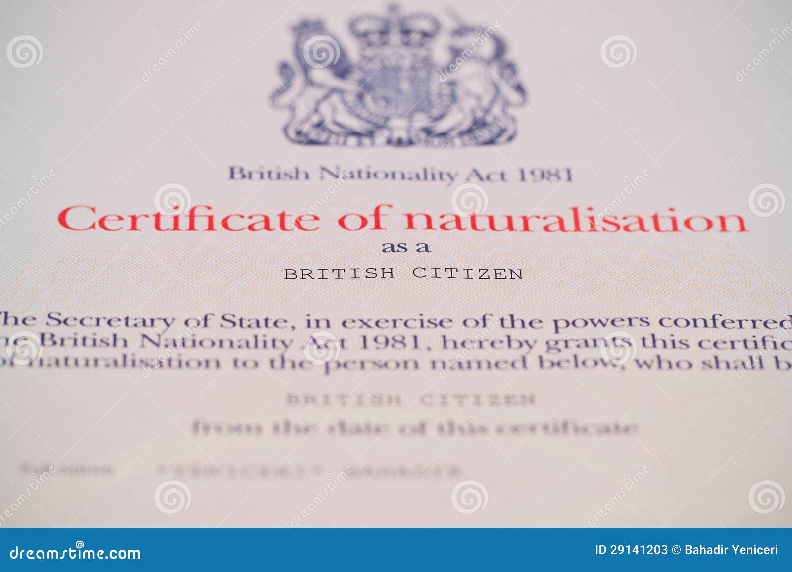 British Citizenship Certificate Editorial Stock Photo Image Of naturalisation-certificate-issued-to-bretislav-lukes-commonwealth-of