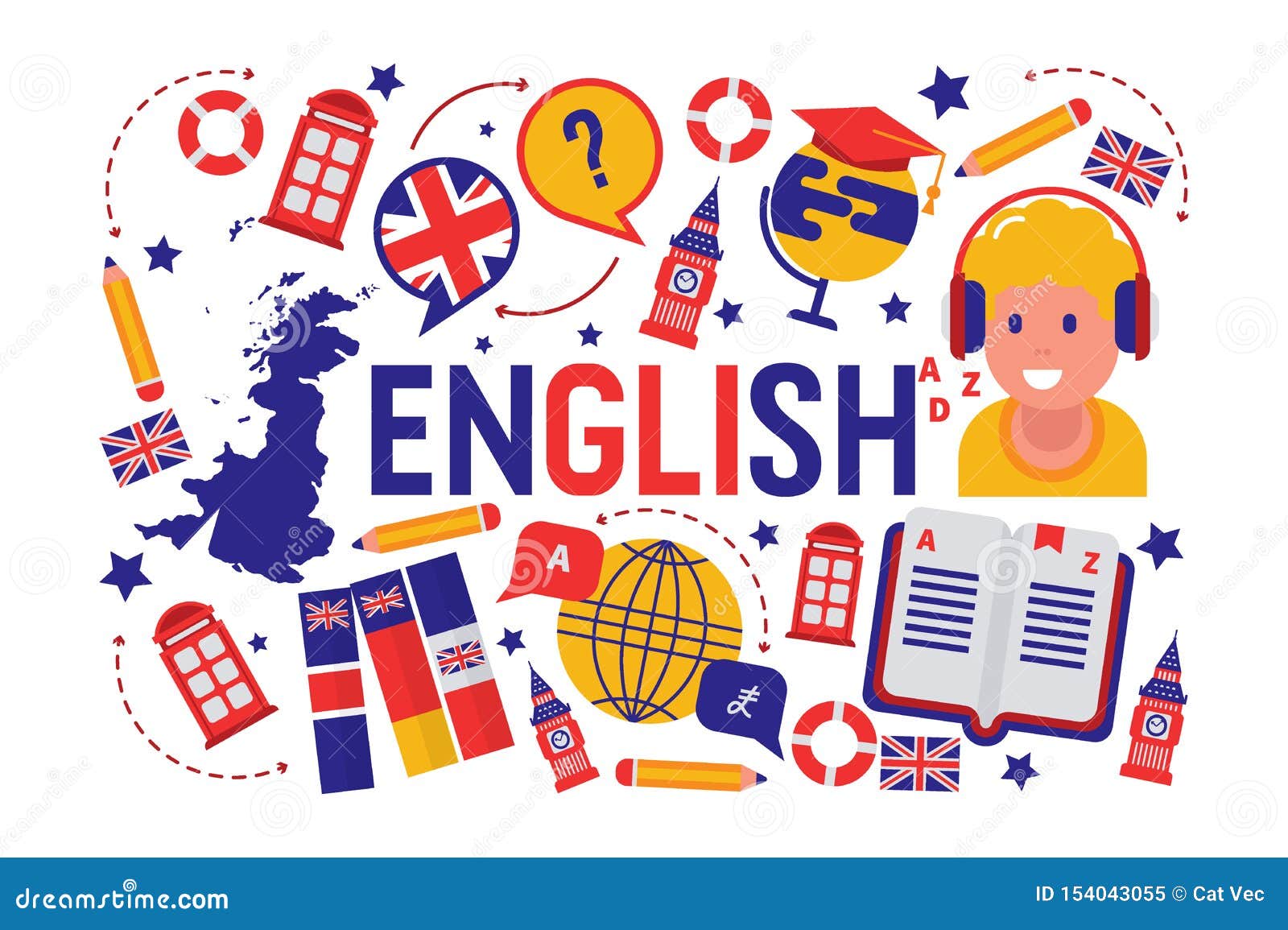 Download British English Language Learning Class Vector ...