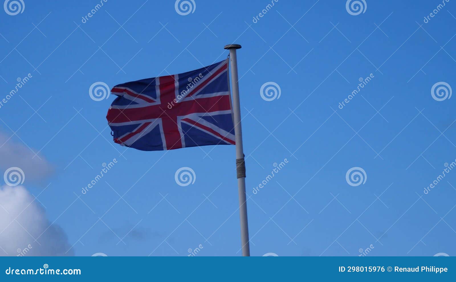 British Flag Waving in the Wind Stock Footage Video of symbol