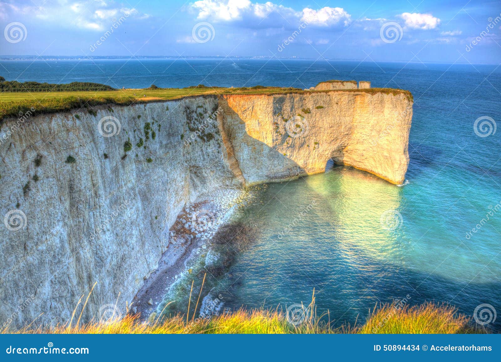 British Jurassic Coast Chalk Stacks Old Harry Rocks Dorset 