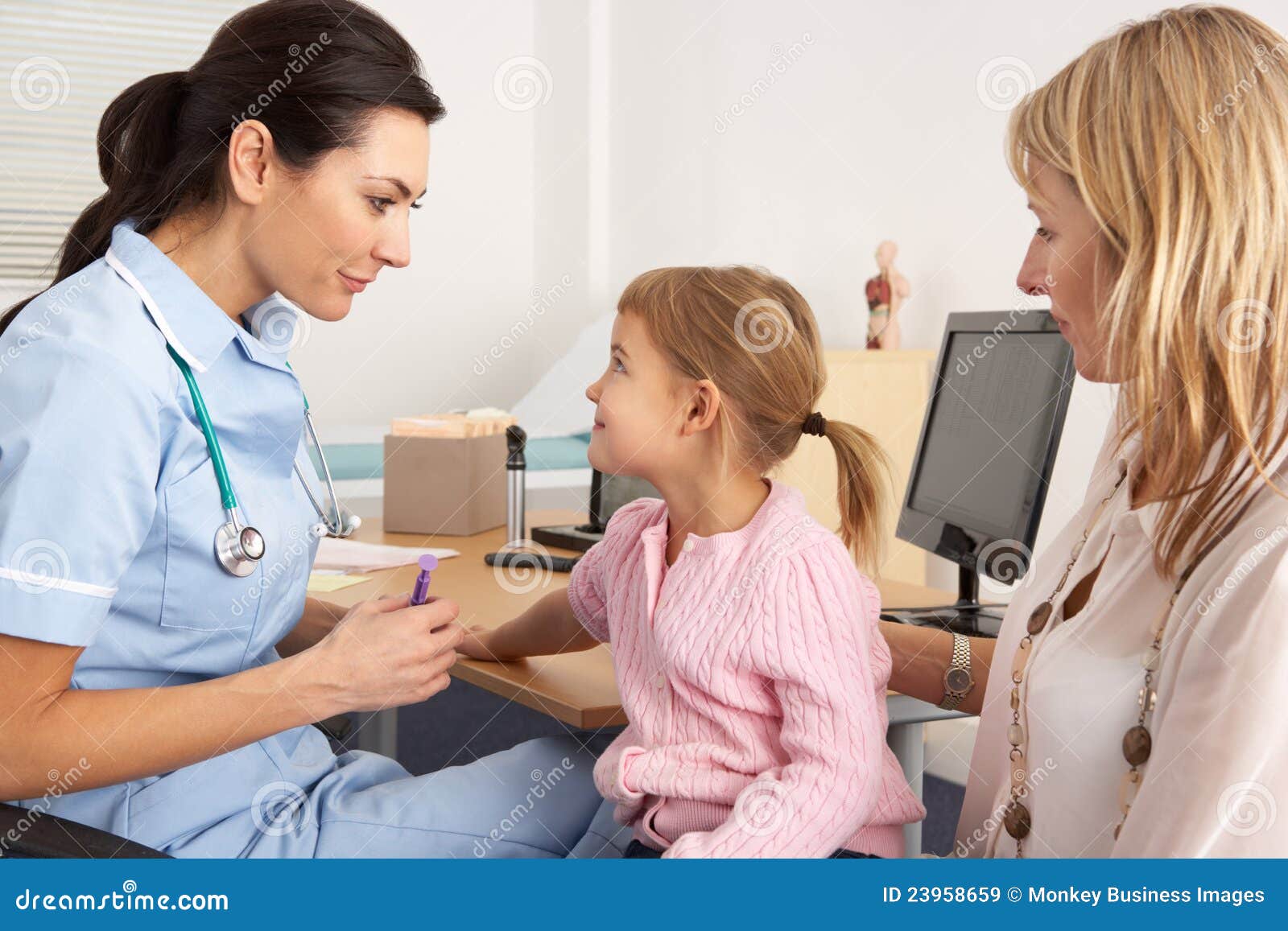 british nurse about to inject young child