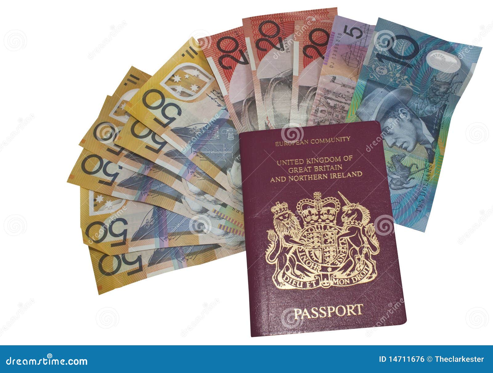 A British Passport Full Of Euros Stock Photo Image Of Financial