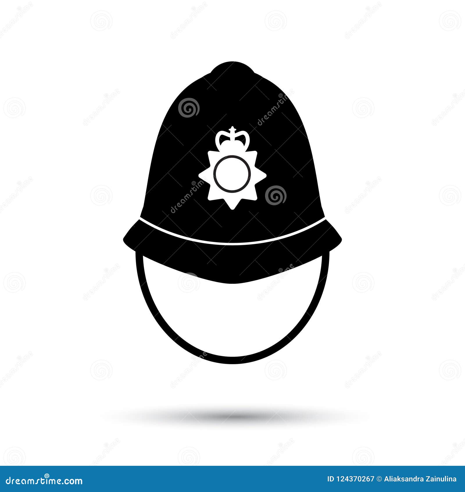 British police helmet icon stock vector. Illustration of isolated ...