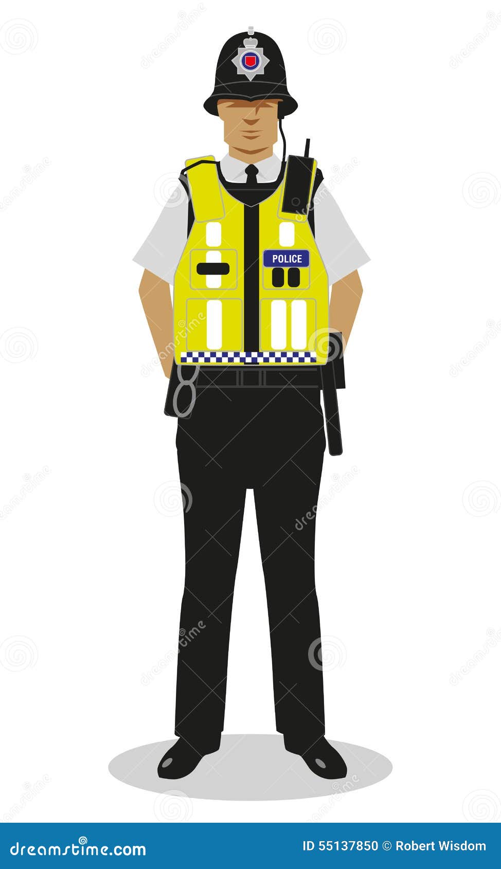 uk policeman - hi vis