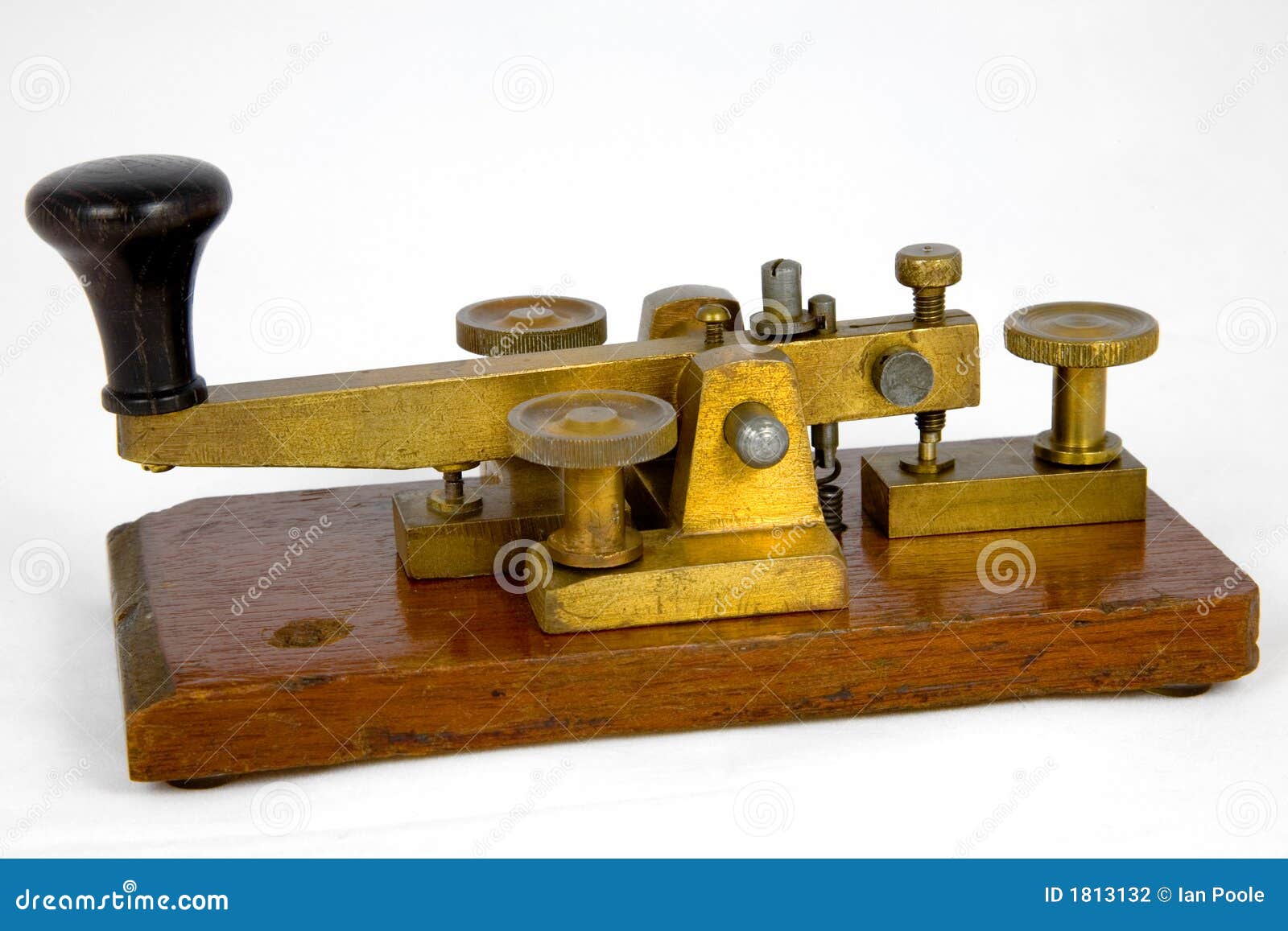 TH-010 Morse Code Key Telegraph Tapper on Teak Wooden Base for Ham CW Practice TH-010 Morse Code Key Telegraph Tapper on Teak Wooden Base for Ham CW Practice