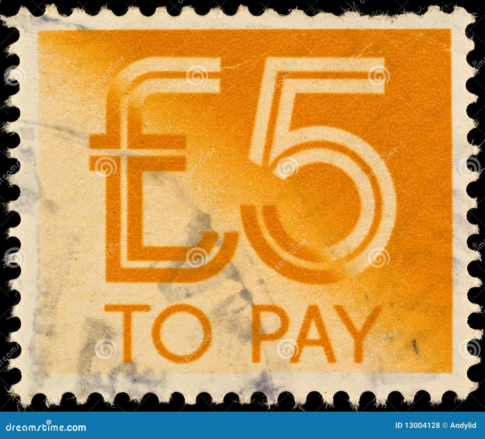 British Postage Due Stamp editorial stock photo. Image of close 13004128