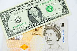 British Pounds And Us Dollars Banknotes Editorial Image Image Of 