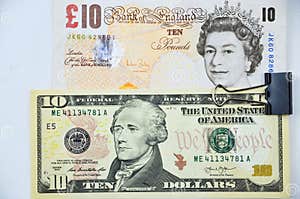 British Pounds And Us Dollars Banknotes Editorial Stock Image Image 