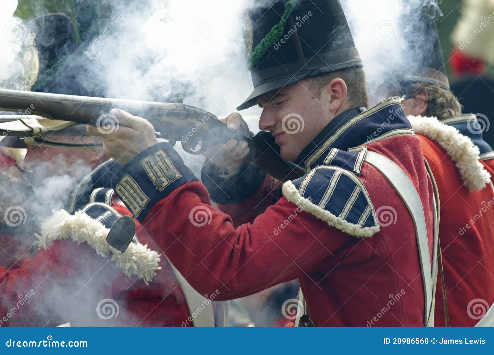 British Soldier Firing editorial image. Image of musket 20986560