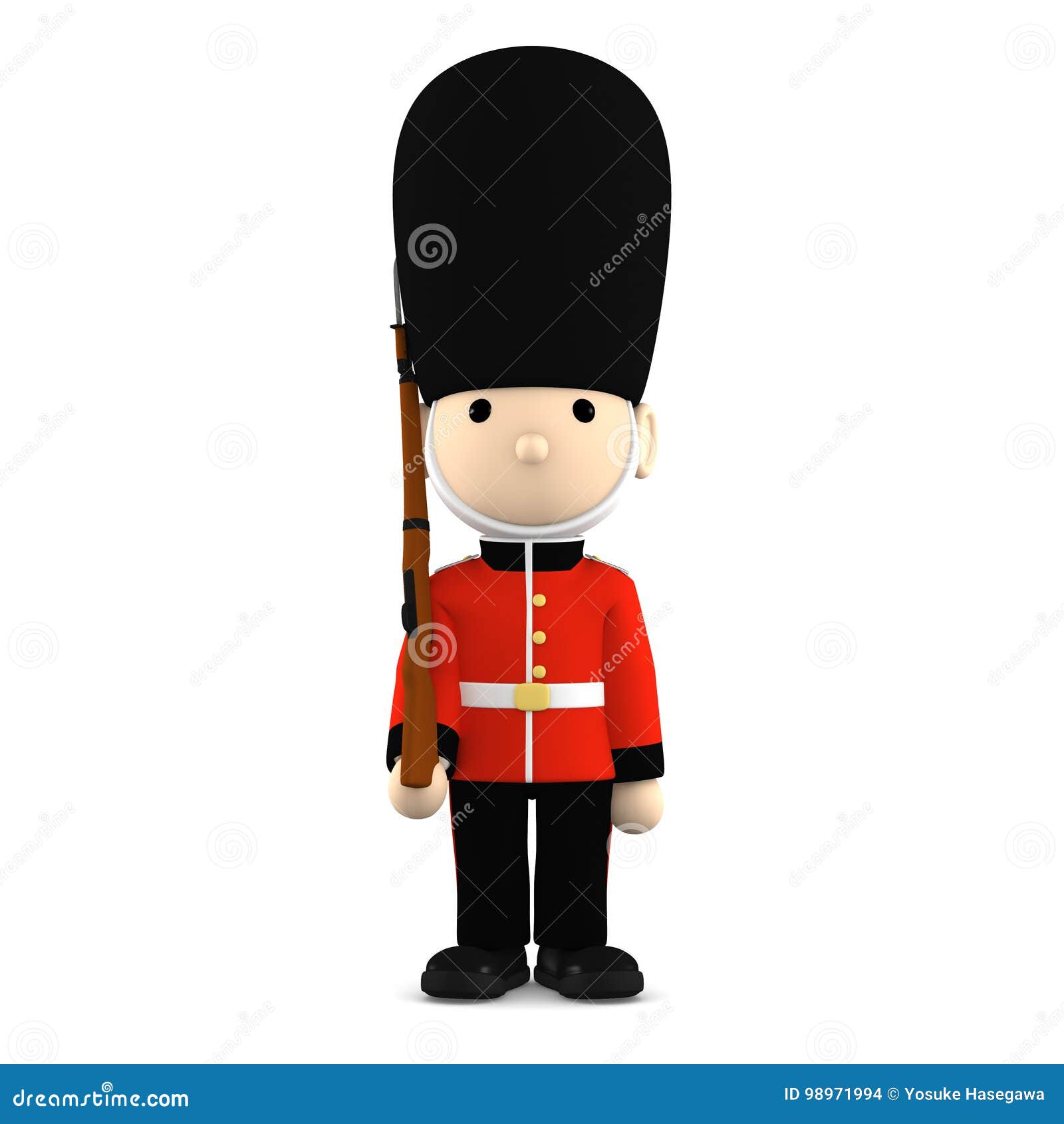 british soldiers on white, 3d 