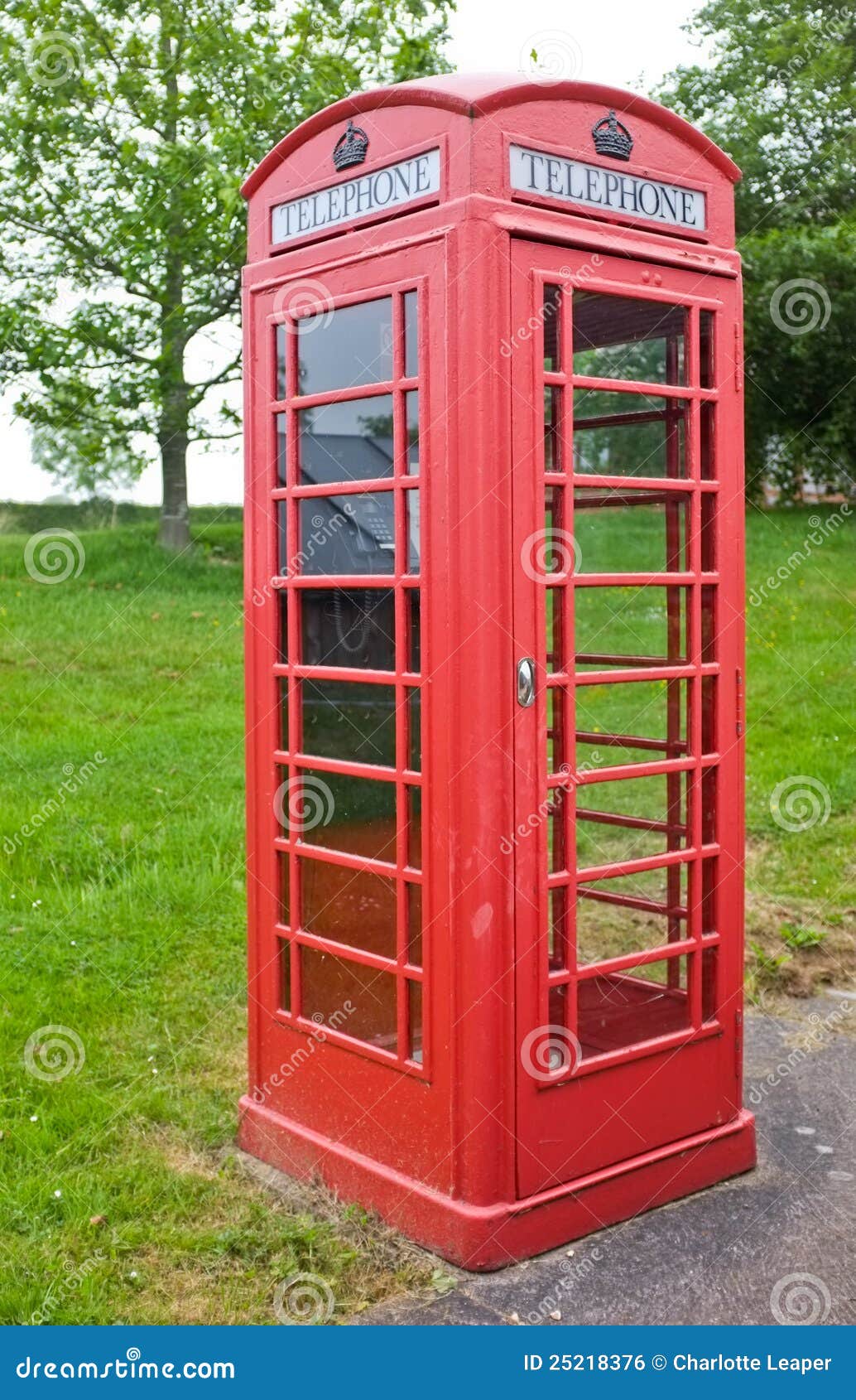 British Traditional Red Telephone Box Royalty Free Stock