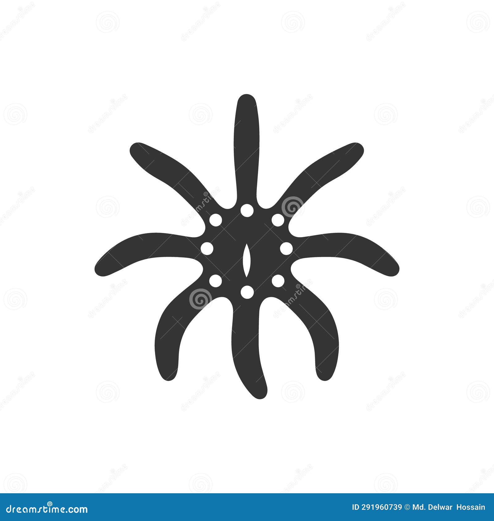 Brittle star icon stock illustration. Illustration of deepsea 291960739
