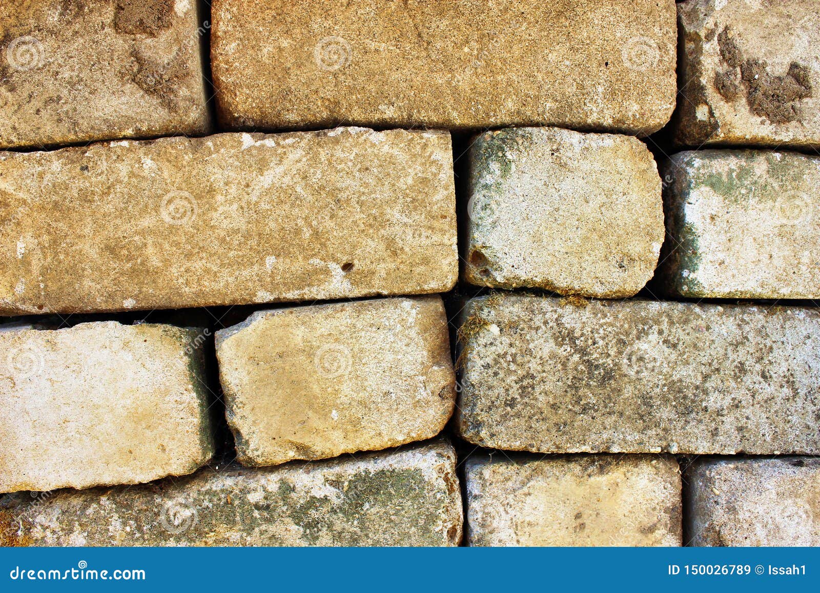 Brittle Wall. Old Folded White Bricks Stock Image Image of design
