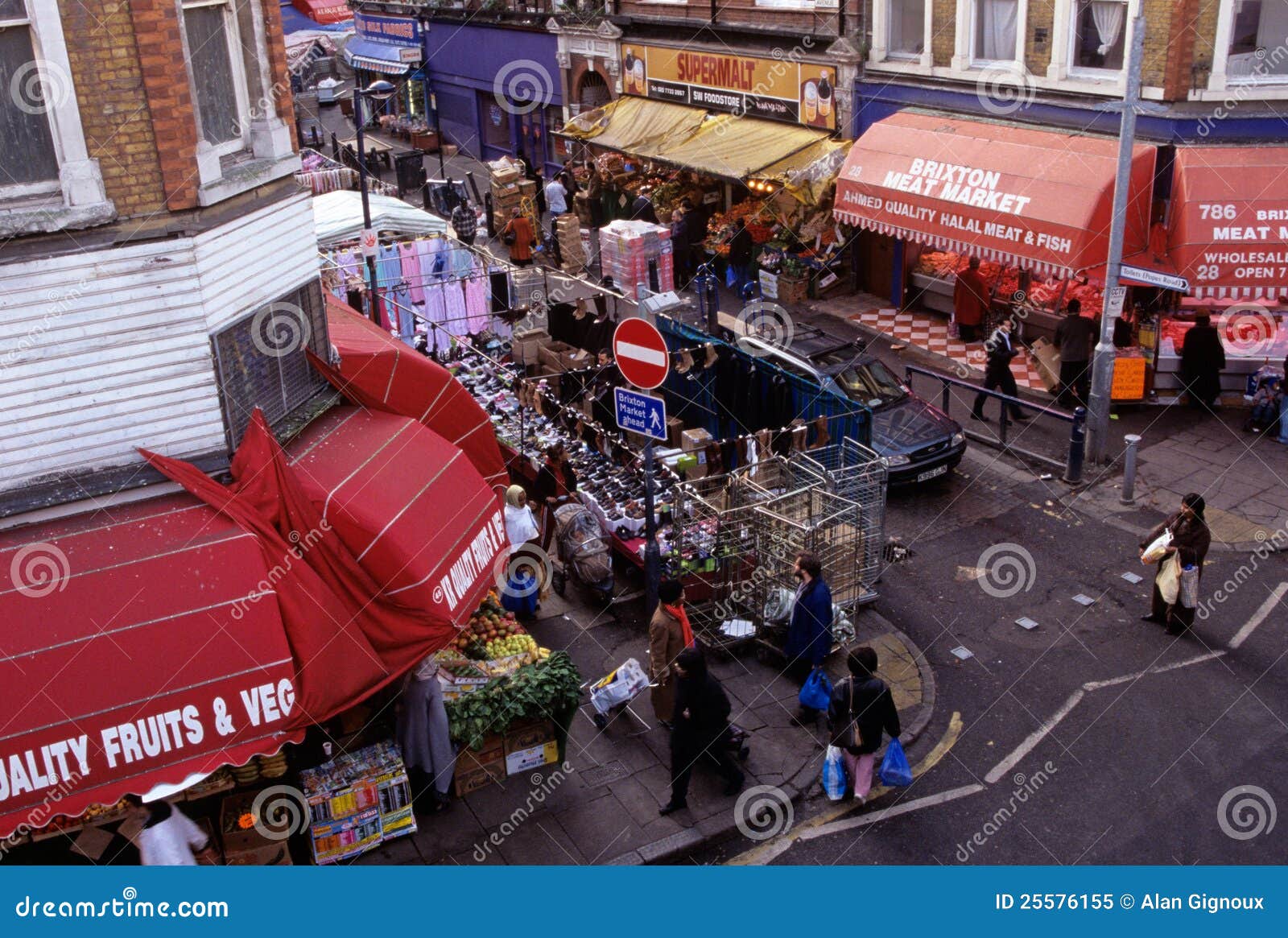 Brixton market, London editorial image. Image of people 25576155