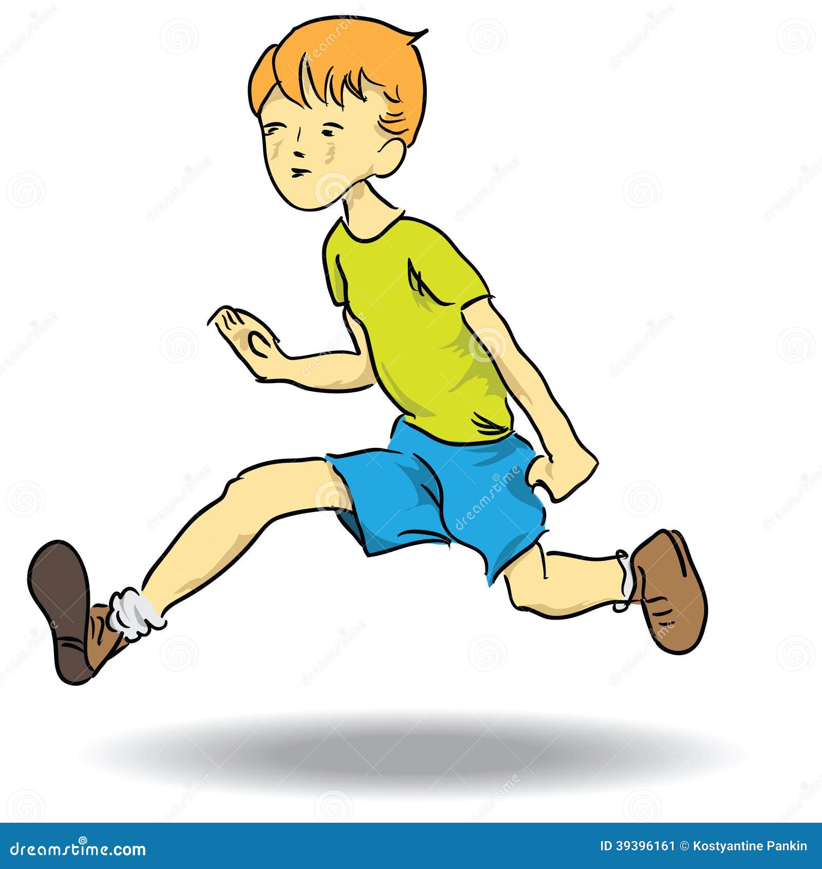 Broad jump stock vector. Illustration of shorts, expression - 39396161