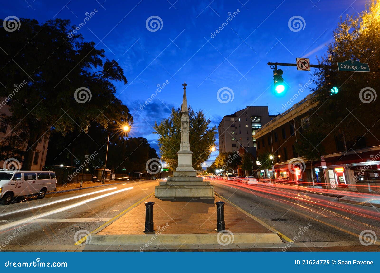 Broad Street in Athens, Editorial Stock Image Image of trees