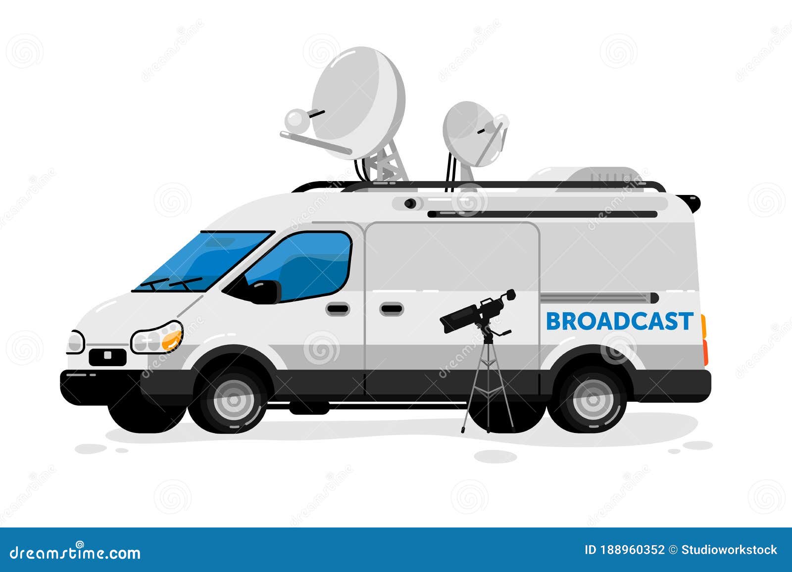 Broadcasting Isolated Media Stock Vector - Illustration of breaking, channel: 188960352