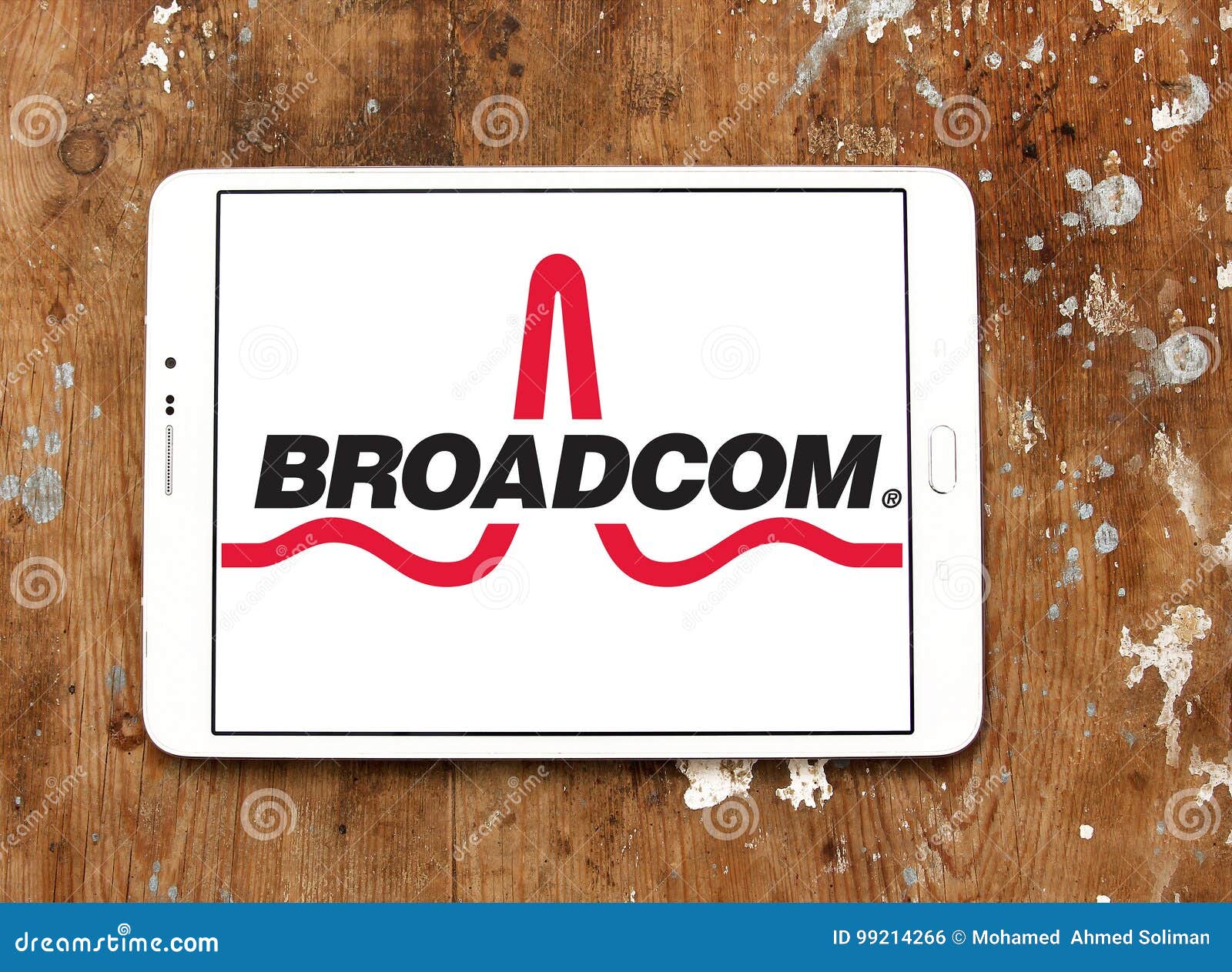Broadcom company logo editorial photo. Image of telecommunication