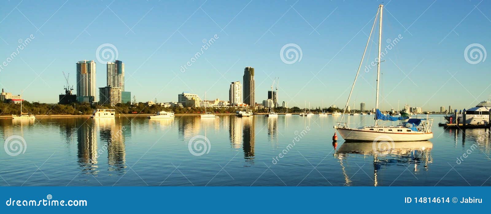 Broadwater Boats stock photo. Image of esplanade, ocean 14814614