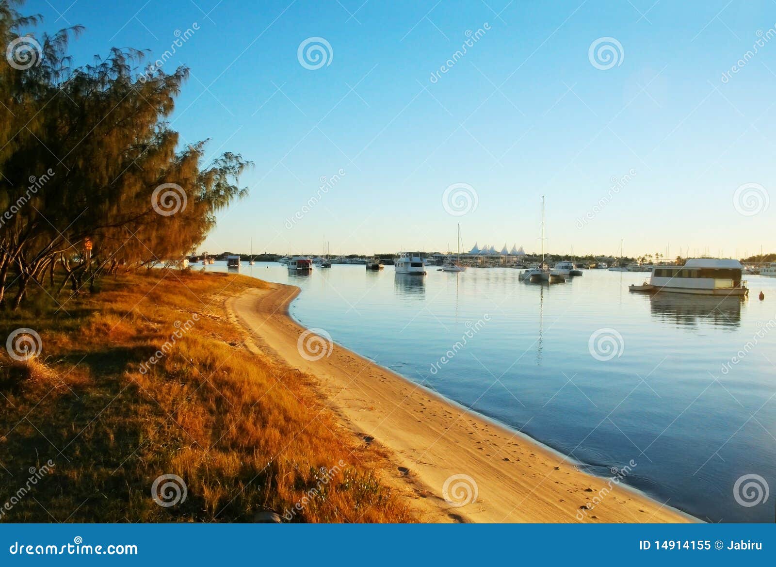 Broadwater Boats stock image. Image of horizon, boats 14914155