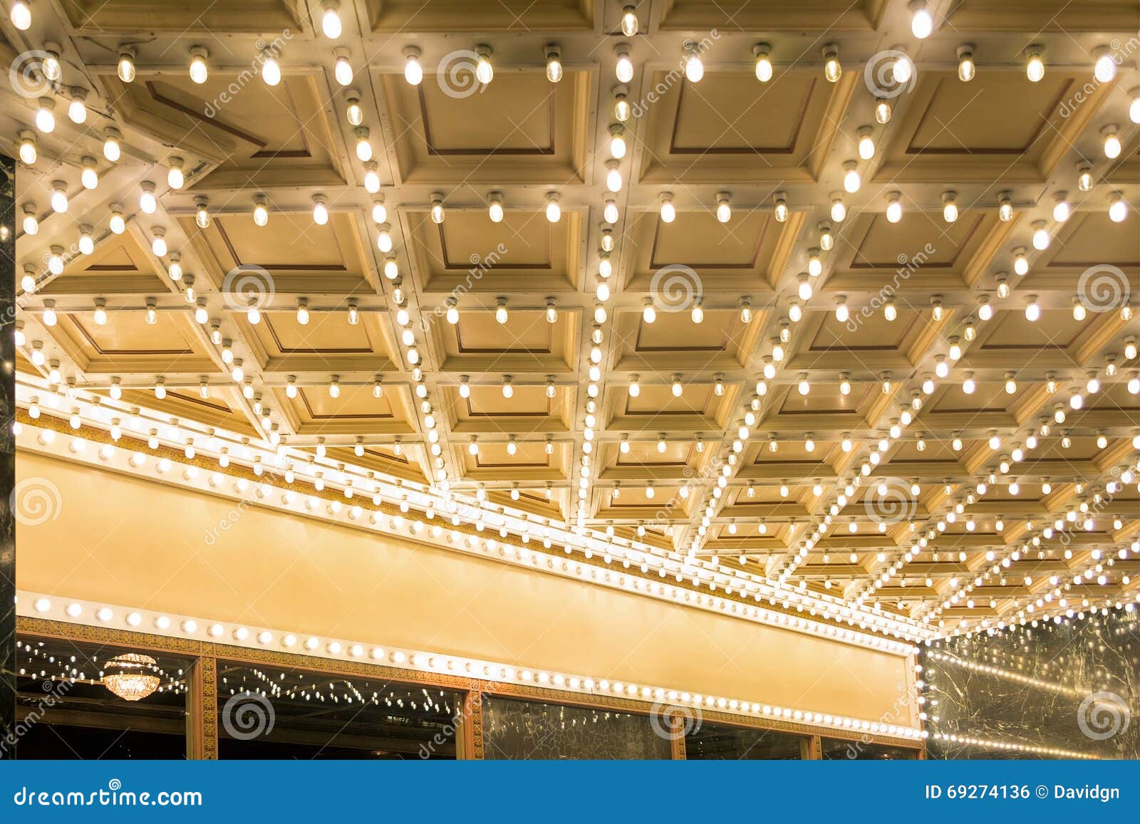 Broadway Theater Marquee Lights Stock Photo Image Of Ceiling