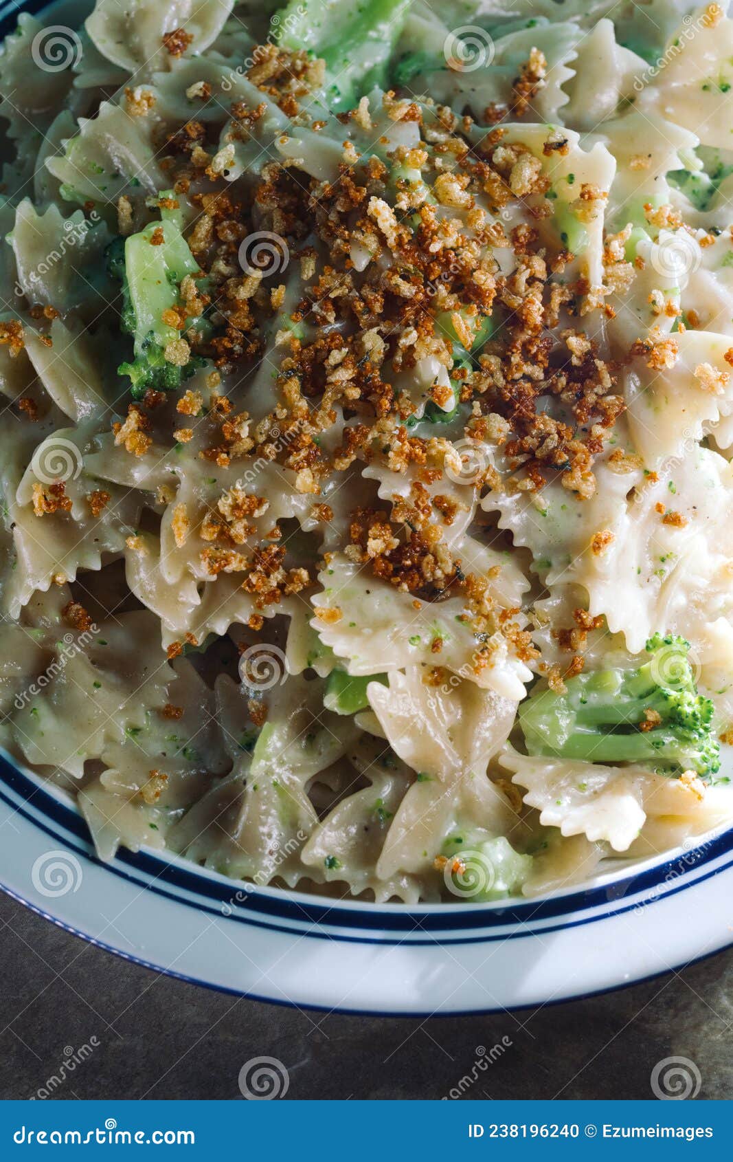 Broccoli Bowtie Italian Alfredo Stock Photo Image of sauce, italy