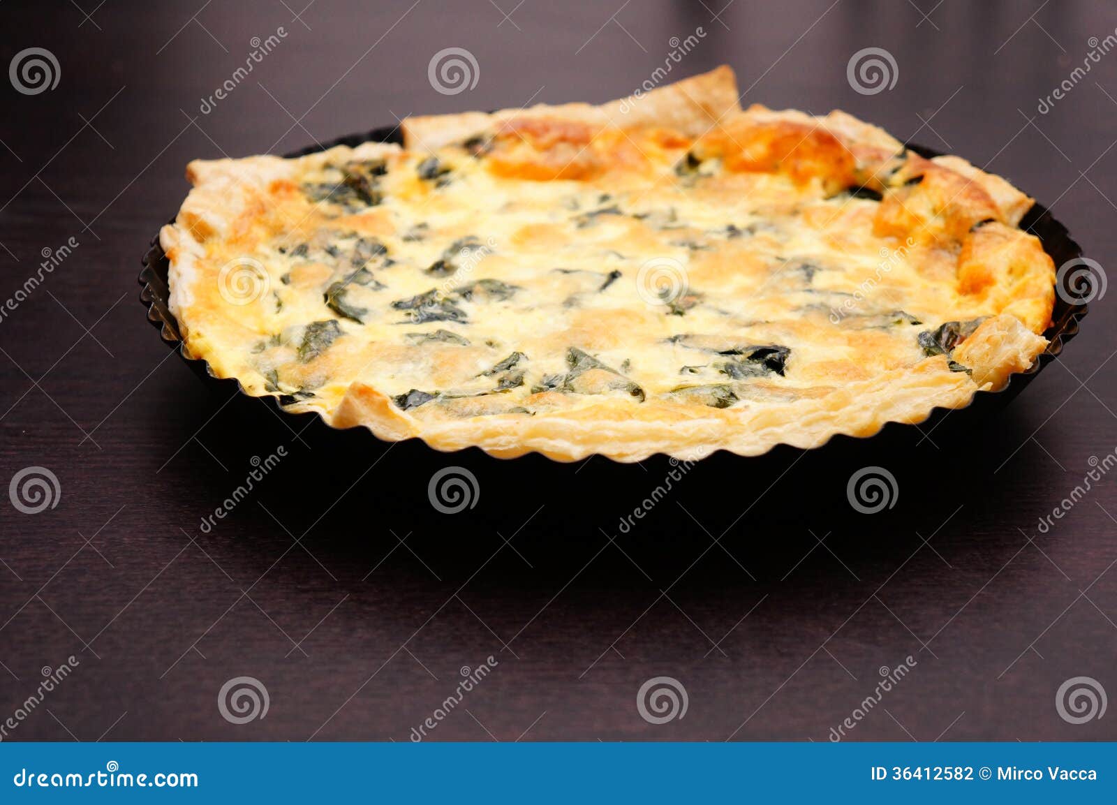 Broccoli and cheese tart stock photo. Image of tart, round 36412582