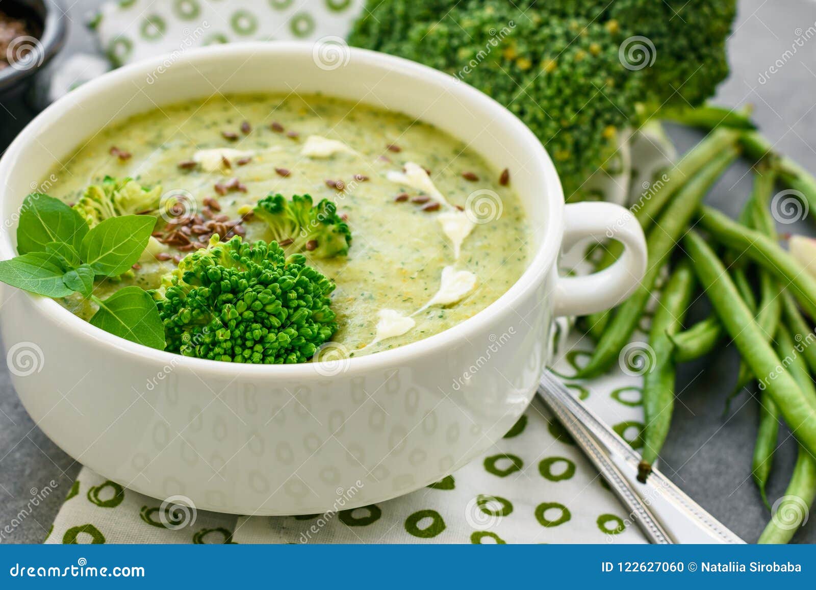 Broccoli soup puree. stock photo. Image of appetizer - 122627060