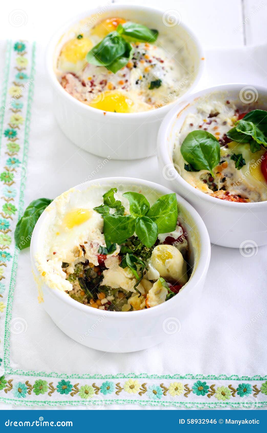 Broccoli, Tomato and Egg Bake Stock Photo Image of savory, appetizer